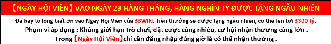 Khuyến mãi ngày hội viên Win33